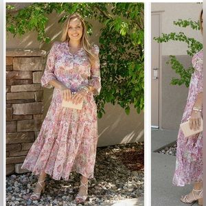 Pamelina Maxi Dress (Rainbow Paisley) size S MISA